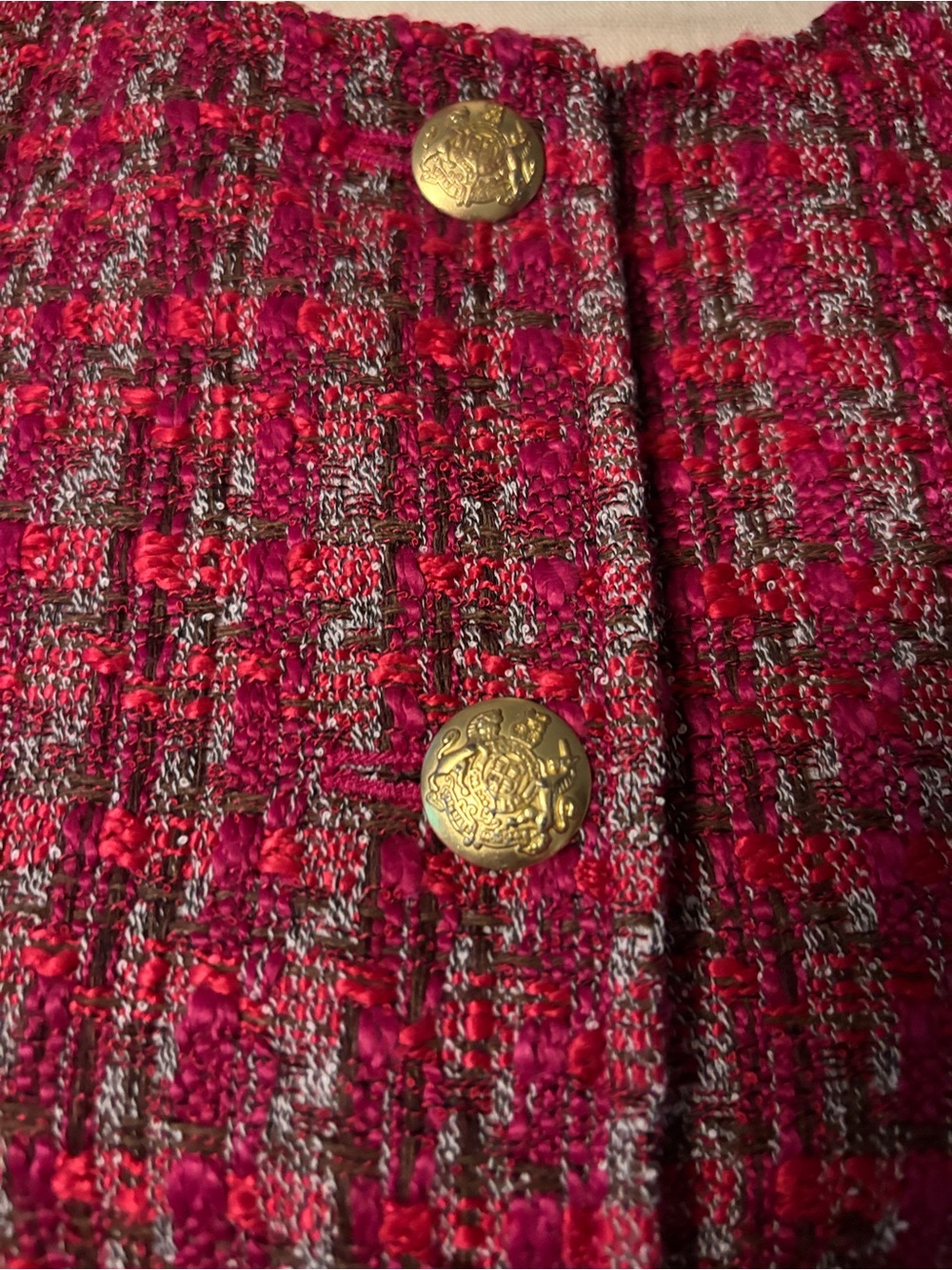 J. Crew pink tweed blazer, size 8 - Picture 2 of 3